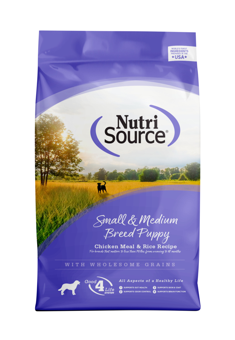NutriSource Small and Medium Breed Dry Puppy Food, Chicken and Rice, 26 Pounds