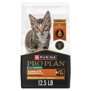 Purina Pro Plan Complete Essentials Shredded Blend Chicken and Rice Formula Kitten Dry Cat Food - 12