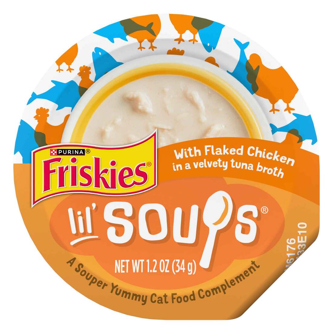 Purina Friskies Natural Lickable Wet Cat Treats, Flaked Chicken - 1.2 Ounce Tub