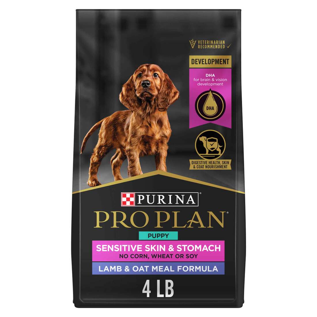 Purina Pro Plan With Probiotics, Sensitive Stomach Dry Puppy Food, Sensitive Skin & Stomach Lamb & O