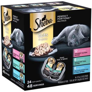 Sheba Perfect Portions™ Wet Cat Food, Grain Free Gourmet Salmon, Signature Tuna, Delicate Whitefish