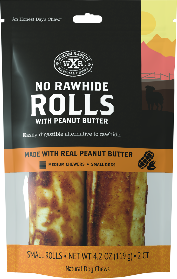 Wixom Ranch Natural Chews No Rawhide Rolls With Peanut Butter, Small - Image 2