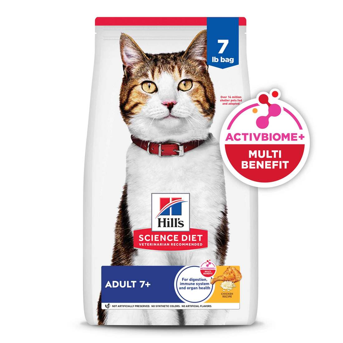 Hill's Science Diet Senior 7+ Chicken Recipe Dry Cat Food, 7 Pound Bag