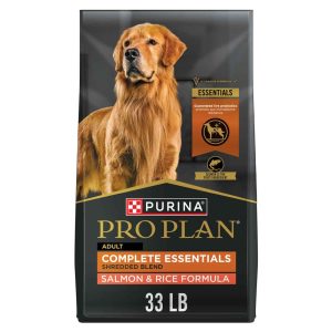 Purina Pro Plan High Protein Dog Food With Probiotics for Dogs, Shredded Blend Salmon & Rice Formula