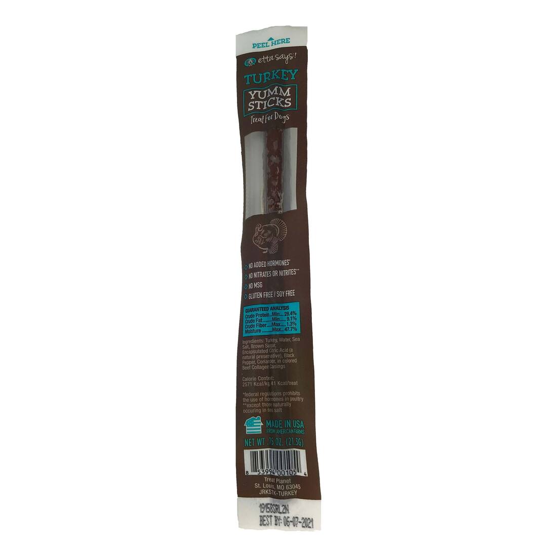 Etta Says Yumm Sticks Turkey Dog Treat, .75 Ounces