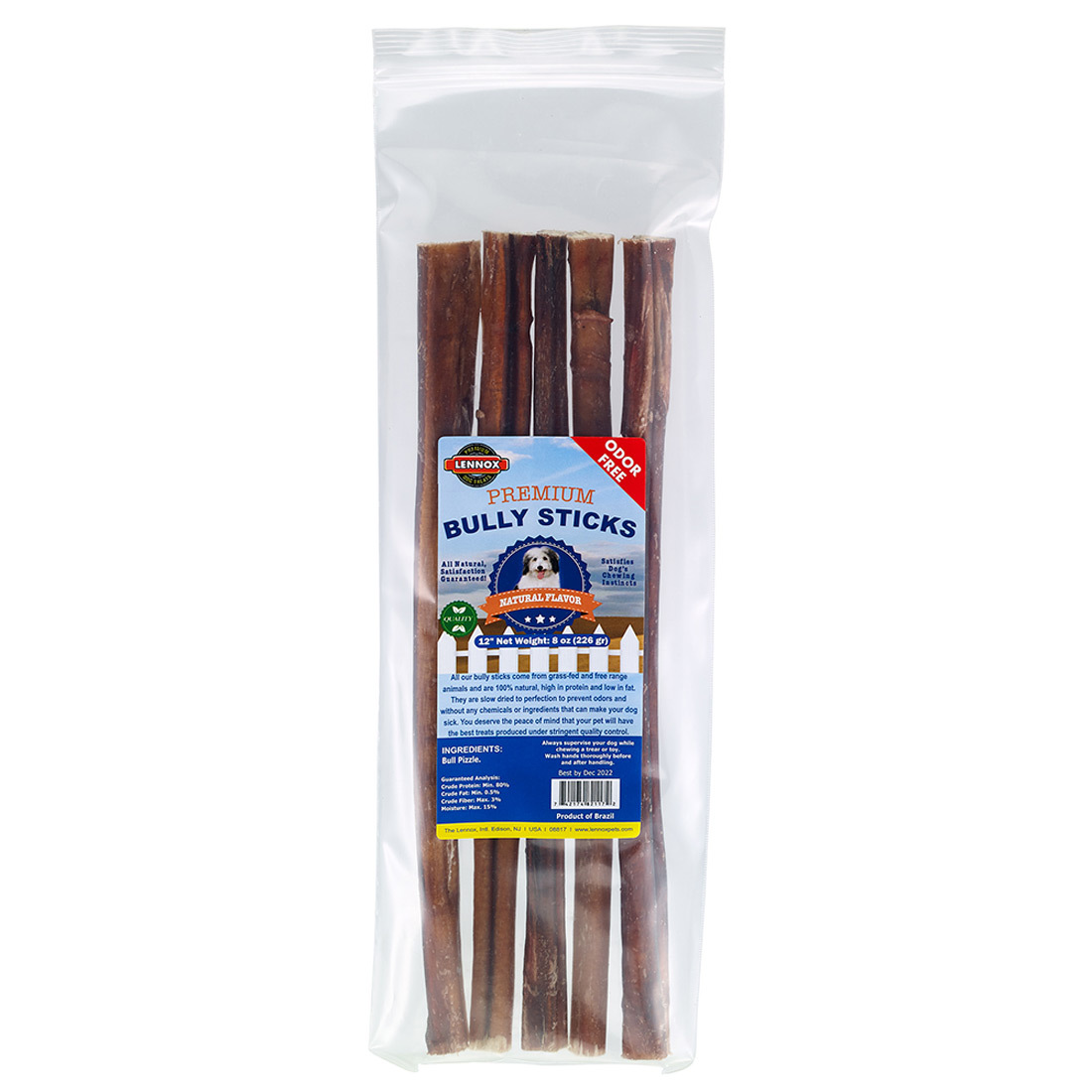 Lennox Rawhide Express Bully Stick Odor Free/Natural Dog Chew - Image 2