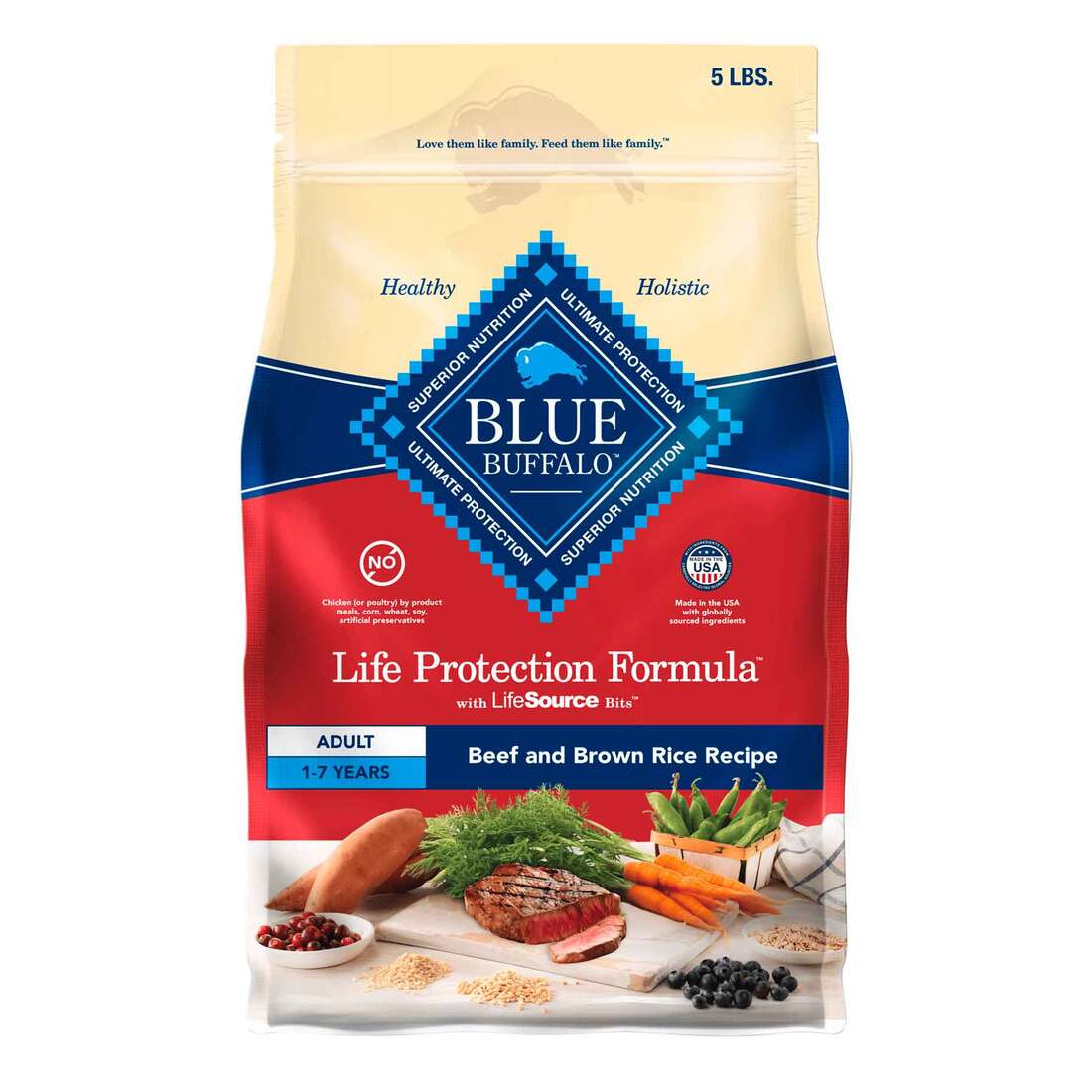 Blue Buffalo Life Protection Formula Adult Dry Dog Food, Beef - Image 3