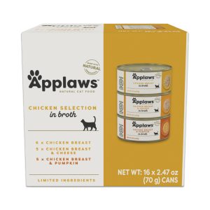 Applaws Natural Wet Cat Food, Chicken Variety Pack, (16) 2.47 Ounce Cans