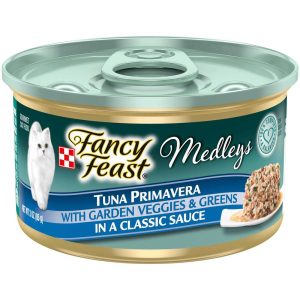 Purina Fancy Feast Medleys Wet Cat Food, Tuna Primavera With Tomatoes, Carrots and Spinach in a Silk