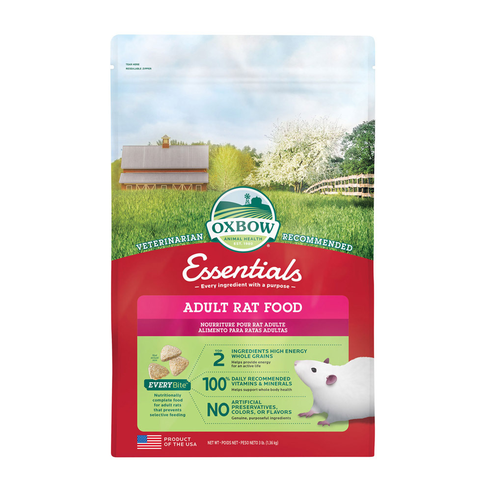Oxbow Essentials Adult Rat Bag Food, 3 Pounds