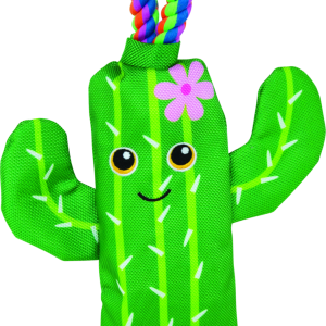 Play On Dog Toy Tough Cactus with Rope
