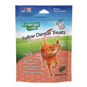 Emerald Pet Cat Dental Treat - Salmon, 3 Ounce