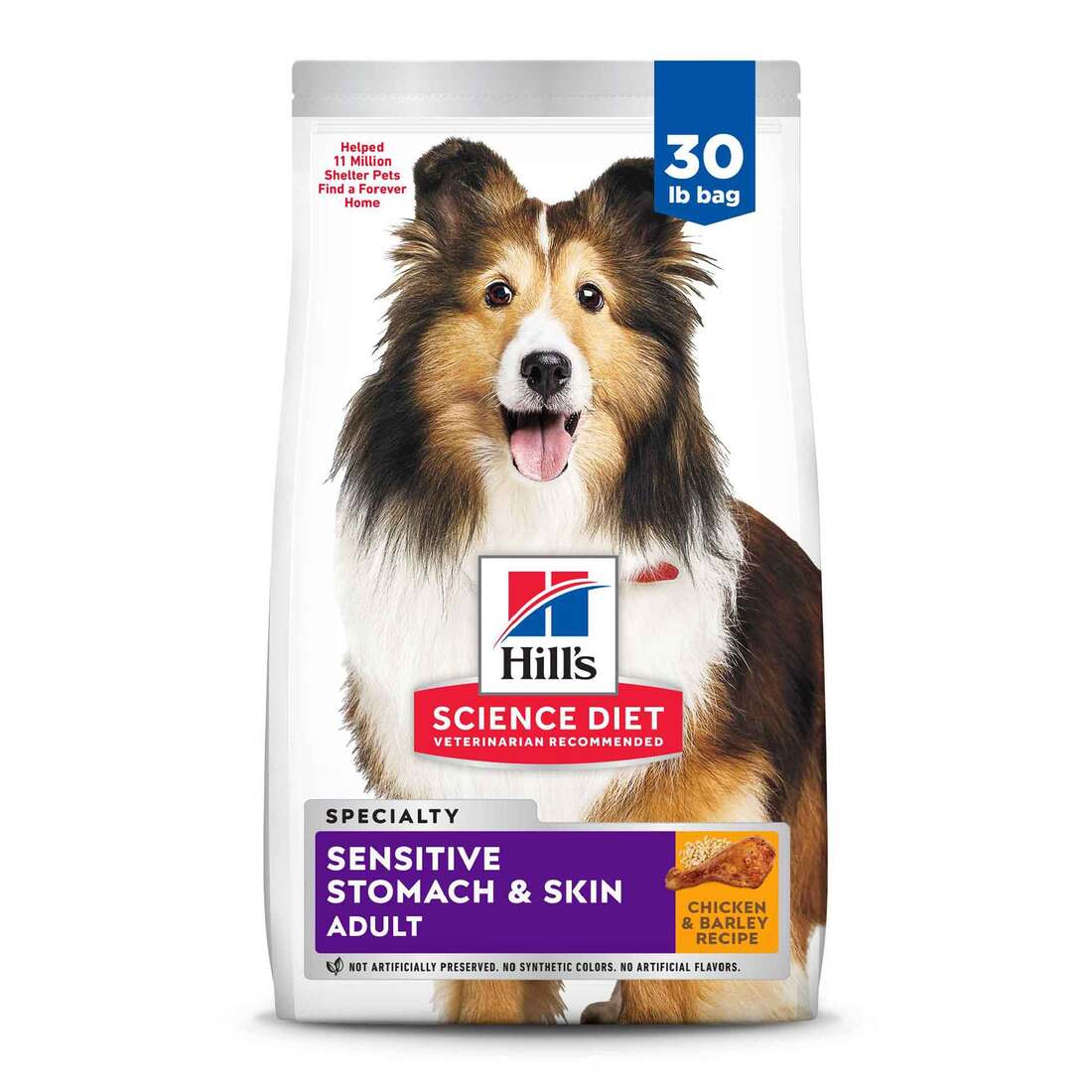 Hill's Science Diet Adult Sensitive Stomach & Skin Dry Dog Food, Chicken Recipe, 30 Pound Bag